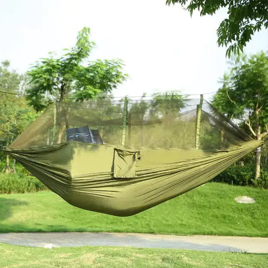 Ultra-Durable 600lb Outdoor Hammock with Mosquito Net