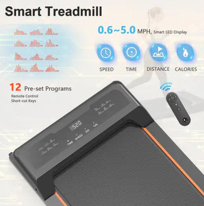 SleekDesk Treadmill Pro with LED & Remote