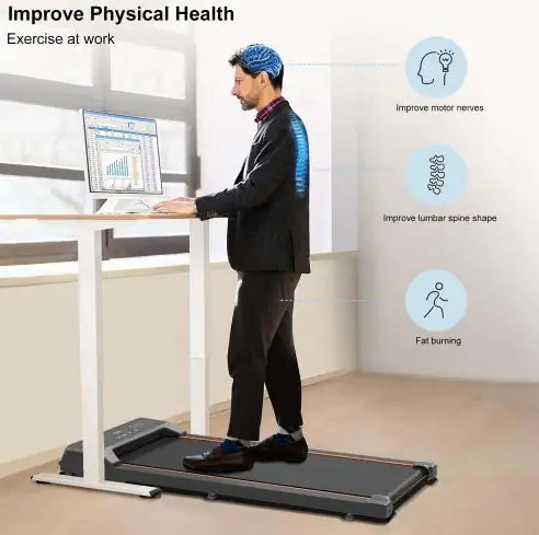 SleekDesk Treadmill Pro with LED & Remote