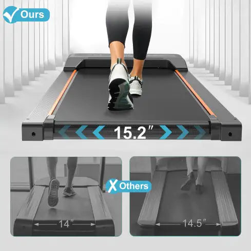 SleekDesk Treadmill Pro with LED & Remote