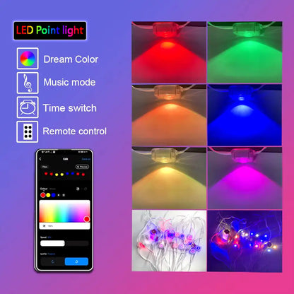 45M RGB Smart Outdoor LED String Lights for Celebrations